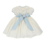 DIANA SPECIAL OCCASION DRESS WITH FORGET ME NOT HAND SMOCKING