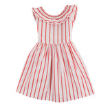 ISABELLA 1ST DRESS AQUAFRESH STRIPE WITH CHERRY BOWL HAND SMOCKING