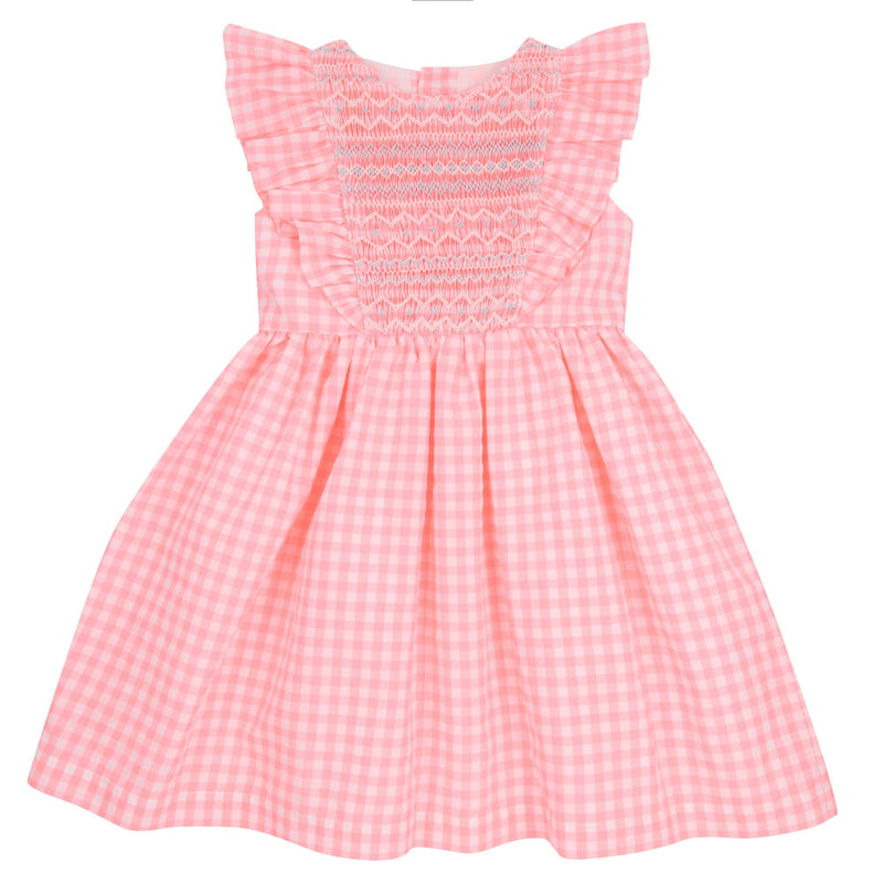 ANNA PAVLOVA DRESS FROZEE GINGHAM WITH ICE ICE BABY HAND SMOCKING