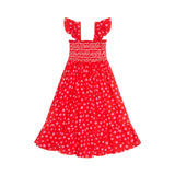 RACHEL CARSON DRESS FUNKY DALMATIAN WITH JAMMY DODGER HAND SMOCKING